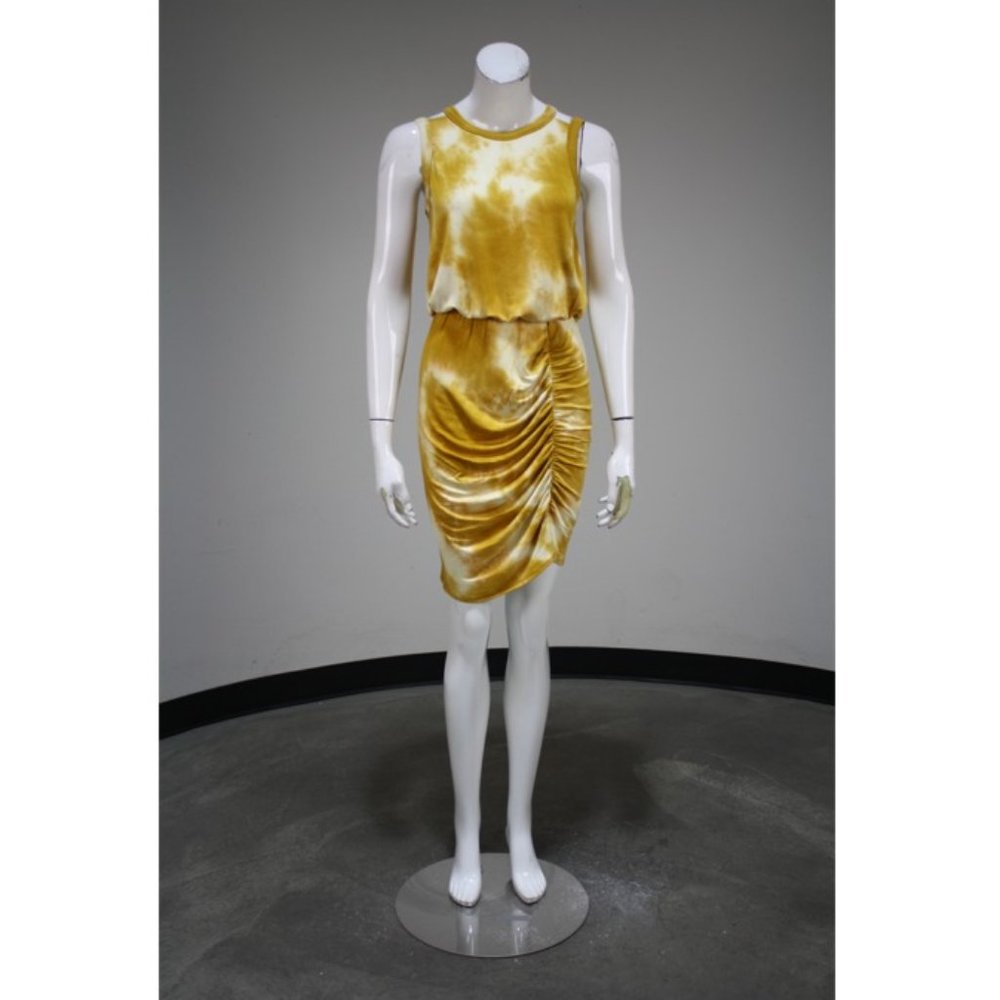 Sunday in Brooklyn tie-dye mid length ruched dress